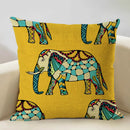 Axyaa Geometric Linen Cushion Cover 45x45CM for Home Sofa Car Decor