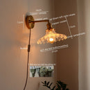 Axyaa Copper LED Wall Lights Modern Style Glass Wall Lamp