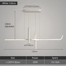 Axyaa Modern LED Dining Chandelier Minimalist Line Spot Lamp Fixture