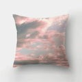 Axyaa Pink Sky Clouds 45x45cm Polyester Cushion Cover for Home Decor