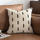 Axyaa Geometric Cut Velvet Pillow Cover 45x45cm Ivory Coffee Green Grey Luxe Décor