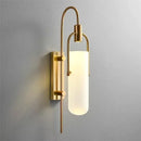 Axyaa Modern Black/Gold Glass Sconce Wall Lamp for Bedside, Living, Dining Room