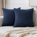 Axyaa 18x18 Corduroy Throw Pillows for Sofa, Bed & Living Room