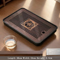 Axyaa Bamboo Tea Tray with Drainage, Modern Design, Small Size for Home and Hotel