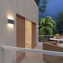 Axyaa Modern 12W Indoor/Outdoor LED Wall Sconce - Aluminum Waterproof Up/Down Light in Black White