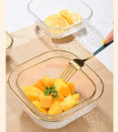 Axyaa Glass Fruit Salad Bowl High Tea Table Snack Plate