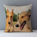 Axyaa Greyhound Printed Linen Cushion Cover - 45x45cm Square Sofa Bed Pillow