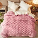 Axyaa Plush Winter Duvet Cover - Double-sided Fleece Comfort, Warmth, Softness