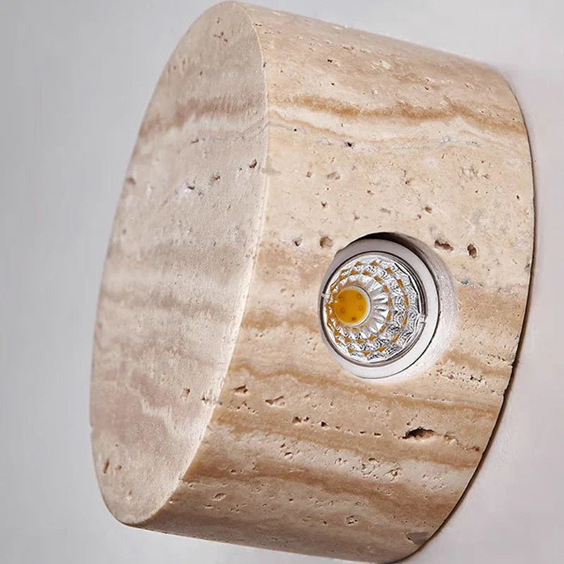 Axyaa Round Stone LED Wall Light for Atmosphere Art Decor