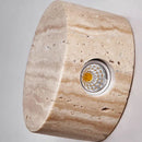 Axyaa Round Stone LED Wall Light: Bedroom Kitchen Stairs Sconce Lamp Art Decor