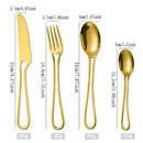 Axyaa Stainless Steel Hollow Handle Dinnerware Set - Knife Fork Spoon Flatware