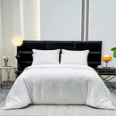 Luxurious Stain Duvet Cover Set - Silky Solid Color & Jacquard Quilt Cover - Axyaa Queen Bedlinens
