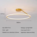 Axyaa Modern Circle LED Chandelier Aluminum Dimmable Ceiling Light Bedroom Lamp