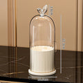 Axyaa Makeup Brush Organizer with Rotating Base and Dust-Proof Lid