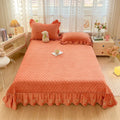 Axyaa Monet Garden Series High Gram Milk Fleece Embroidered Bed Cover