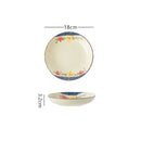 Axyaa Retro Ceramic Salad Plate Set for Dining and Serving