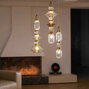Axyaa Nordic Glass Chandelier: Modern Elegant Design for Hotel, Cafe, and Home