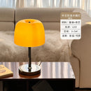 Axyaa Nordic Cream Wind Glass Mushroom Table Lamps for Bedroom & Living Room