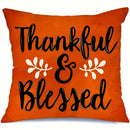 Thankful Blessed Gnome & Pumpkins Pillow Cover for Sofa, Bedroom, Car - Axyaa