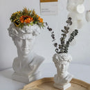 Axyaa Retro 30cm David Statue Sculpture Vase Art Resin Flower Arrangement Nordic Home Decor