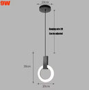 Axyaa Modern LED Ring Pendant Chandelier for Foyer Kitchen Dining Bedroom