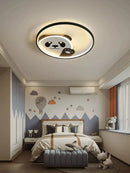Axyaa Cartoon Panda Ceiling Light for Kids' & Master Bedrooms, Creative Design