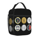 Axyaa Presidential Seal Insulated Lunch Bag for Work School Picnic Reusable Thermal Cooler