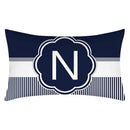 Axyaa Blue Stripe Pillowcase 30X50 for Sofa Chair Decor