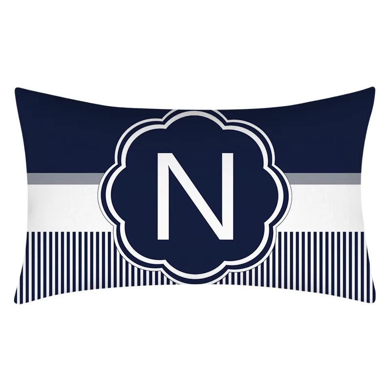 Axyaa Blue Stripe Pillowcase 30X50 for Sofa Chair Decor