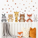 Axyaa Boho Giraffe Bear Animals Nursery Wall Sticker Kids Room Decor
