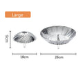 Axyaa Stainless Steel Folding Steamer Rack for Kitchen and Drain Tray