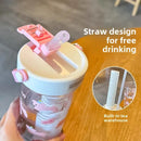 Axyaa Flower Tea Tritan Water Bottle with Tea Strainer, Straw - 750ml