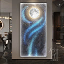 Axyaa Moon Meteor LED Wall Lamp - Modern Art Decoration for Bedroom, Living Room