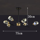 Axyaa Luxury Crystal Chandelier Pendant Light for Living Room Bedroom Ceiling