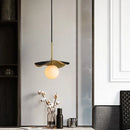 Marble Led Pendant Lamp by Axyaa: Elegant Gold Chandelier Light for Indoor Living Spaces