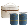 Axyaa Double-layer Insulated Stainless Steel Lunch Box with Storage Bag