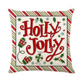 Christmas Decor Pillow Cover 18x18 in Linen Throw - Axyaa Home Decor