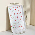 Axyaa Cherry Pattern Serving Tray: Multifunctional Kitchen Organizer for Fruit, Desserts, and More