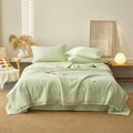 Axyaa Daisy Lace Soybean Summer Quilt Sheet Pillowcase Set, 4-Piece