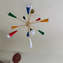 Axyaa French Cream Chandelier: Luxury Nordic Sputnik Fireworks Lamp for Living Room