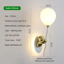 Axyaa Glass Balloon Bear Wall Lamps for Children's Room Lighting