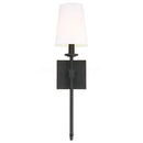 Axya Rustic Industrial Wall Sconce with Flared White Shade