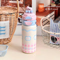 Axyaa 1000ML Stainless Steel Insulated Water Cup with Handle and Straw
