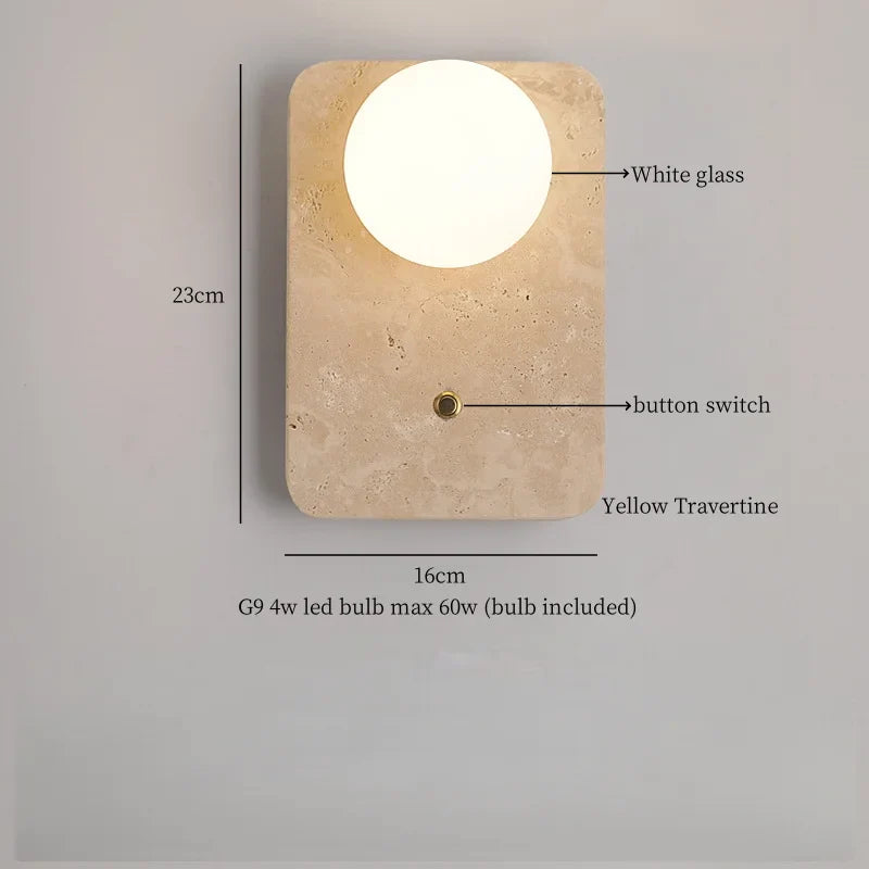Axyaa Wood Glass LED Wall Sconce - Nordic Modern Stair Lights for Bedroom & Bathroom