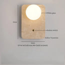 Axyaa Wabi Sabi LED Wall Sconce Yellow Travertine Bedside Lamp
