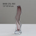 Axyaa Glass Vase Branch Fork Shape Thick Straight Bottle Floral Arrangement Accessories