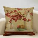 Axyaa Vintage Flower Cushion Cover 45x45cm Square Pillow Case Nostalgic Design