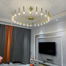 Axyaa Nordic Blooming LED Chandelier: Modern Hanging Light for Home Fixtures