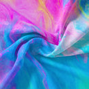 Axyaa Tie Dye Hiphop Twin Comforter Set - Colorful 3-Piece Bedding with 2 Pillow Shams