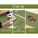 Axyaa Green PVC Square Placemats - Set of 6